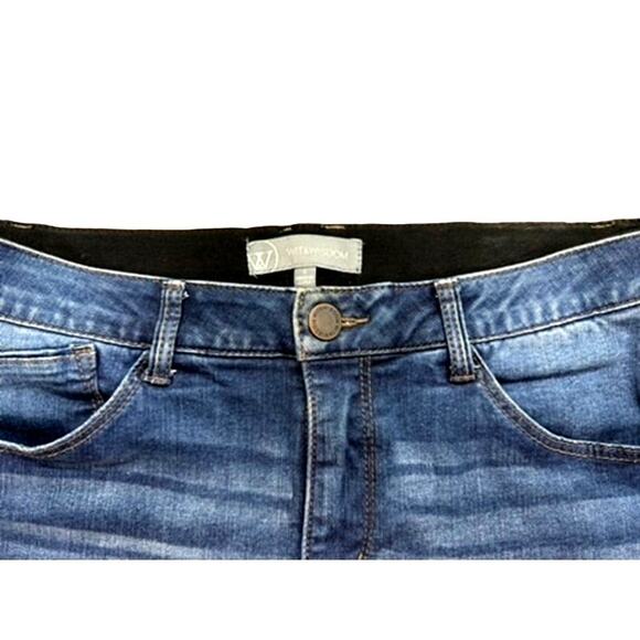 Wit & Wisdom Jeans Size‎ 6, Comfy, Distressed, Elastic Lined waistband, Raw Hem - Picture 3 of 10